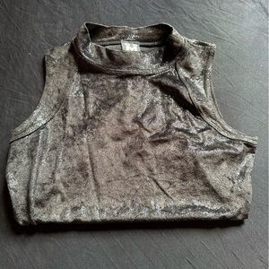 Vintage Black Snakeskin Metallic Bodysuit